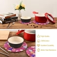 thumbnail image 6 of Coolnut Color Pattern Love Pot Holder Set of 2, Heat Resistant Round Cotton Hot Pads Table Mats Trivets for Hot Dishes/Pot/Bowl/Teapot/Hot Pot Holders, 7"+ 9", 6 of 6