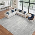 thumbnail image 2 of Roxstand Washable Rugs 9x12, Lightweight Striped Non Slip Area Rugs for Living Room, Stain Resistant Farmhouse Bedroom Rug(9'x12', Grey), 2 of 11