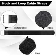 Lekou 35 Pack Nylon Mixed Size Cable Straps, Reusable Fasteners for Summer Outdoor Gear Organizing, 8in-12in-18in-24in-30in