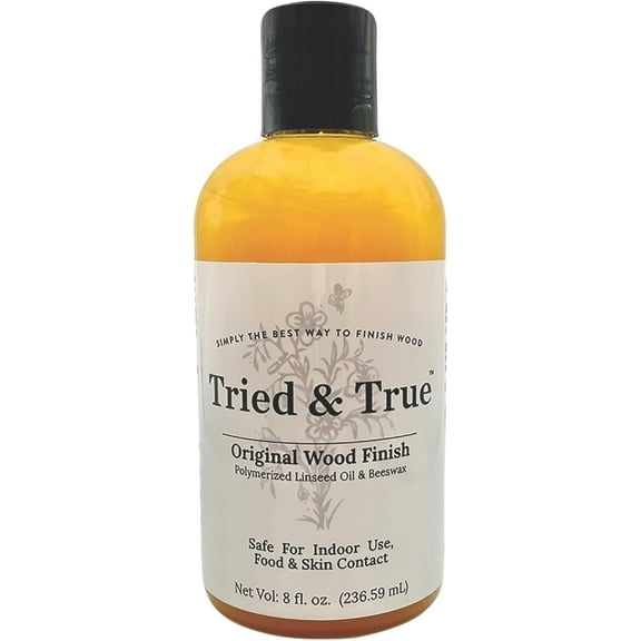 Original Wood Finish, 8 oz. - Linseed Oil & Beeswax Blend, Ideal for All Woodwork, Long-Lasting Durability, Food Safe Sealer, Non-Toxic Finish