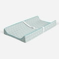 thumbnail image 2 of Floral Aqua Quilted Muslin Changing Pad Cover, 2 of 9