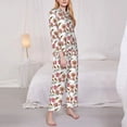 thumbnail image 3 of Goofa Rose Flowers Printed Women’s 2 Piece Pajama Set Super,Pajamas Women's Long Sleeve Sleepwear Soft Button Down Loungewear Pjs Lounge Set Nightwear-Small, 3 of 9