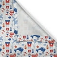 thumbnail image 4 of Ambesonne Lighthouse Grommet Curtain Single Panel, Animal Pattern Shell, 50"x60", Blue Red White, 4 of 5