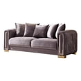 thumbnail image 3 of Impreza Thick Velvet Fabric Sofa Made With Wood in Gray, 3 of 6