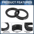 thumbnail image 5 of Unique Bargains 4Pcs Wheel Hub Centric Rings Black Polycarbonate Wheels Center Shaft Shock Absorbing Hubrings  OD 79.6mm to ID 59.1mm, 5 of 7