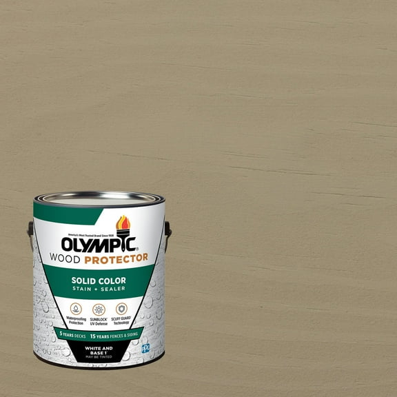 Olympic 1 Gallon SC-1066 Predawn Exterior Solid Wood Protector Stain Plus Sealer in One