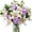 Purple, White, variant on PINSAI Artificial Flowers Velvet Realistic Red Roses and Latex Lilies Flowers Bouquet Decorations Flower Arrangements for Mother's Day Wedding Party Bouquet Table