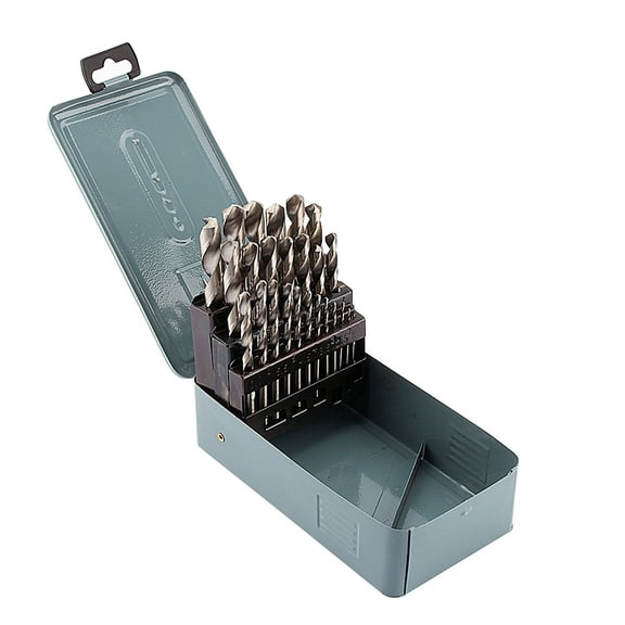 Encounter High Quality 25Pcs Twist HSS Metal Drill Set Drilling Bit Tool 1-13mm New