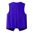 thumbnail image 5 of Sopiago Women's Sleeveless Blazer Vest Single Fashion Casual Open Front Work Vest Tops Outwear With Pockets Blue,2XL, 5 of 6