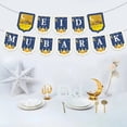 thumbnail image 3 of Jiibva Eid Mubarak Paper Banner Islamic Muslim Hanging Bunting Banner Ramadan Mubarak Party Hanging Garland for Fireplace Wall, 3 of 7