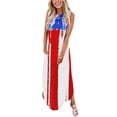 thumbnail image 1 of Birdeem Robe Maxi pour Femmes, Vacances à la Plage, Décontractée, Ample, Longue, Manches Courtes, Robes d'Été avec Fente, 1 of 5
