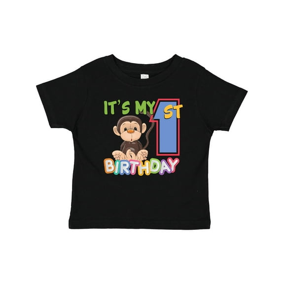 Inktastic Monkey First Birthday Boys or Girls Baby T-Shirt