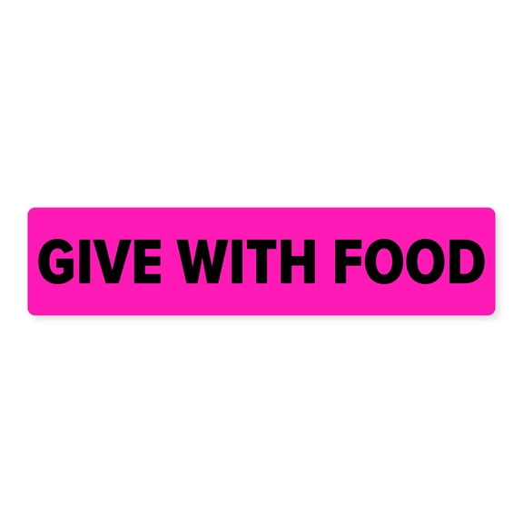 Give with Food Veterinary Labels