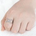 thumbnail image 2 of 3W1583 - Rhodium Brass Ring with AAA Grade CZ in Clear, 2 of 5