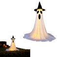 thumbnail image 5 of Halloween Glowing Ghost Yard Stake - 47.2" Lighted Outdoor Decor for Porch Lawn Indoor Party Halloween Decorations A, 5 of 8