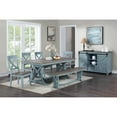 thumbnail image 6 of Coast to Coast Imports Bar Harbor Blue Crossback Wood Dining Chairs - Set of 2, 6 of 7