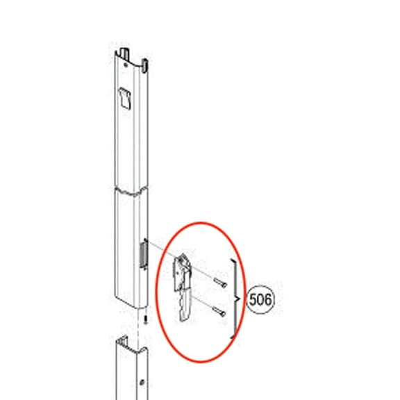 Dometic 3314069.000B Lift Handle Assembly for 8500, 9000 and Sunchaser - White