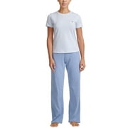 Tommy Hilfiger Striped T Shirt And Solid Pants Loungewear Set Womens
