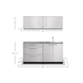 thumbnail image 3 of NewAge Products Outdoor Kitchen 5 Piece Cabinet Set in Stainless Steel with Countertop and Covers, 3 of 15