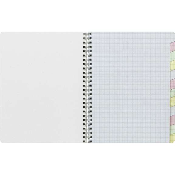 Clairefontaine Wirebound Notebook - Graph w/12 tabs 60 sheets - 6 3/4 x 8 3/4