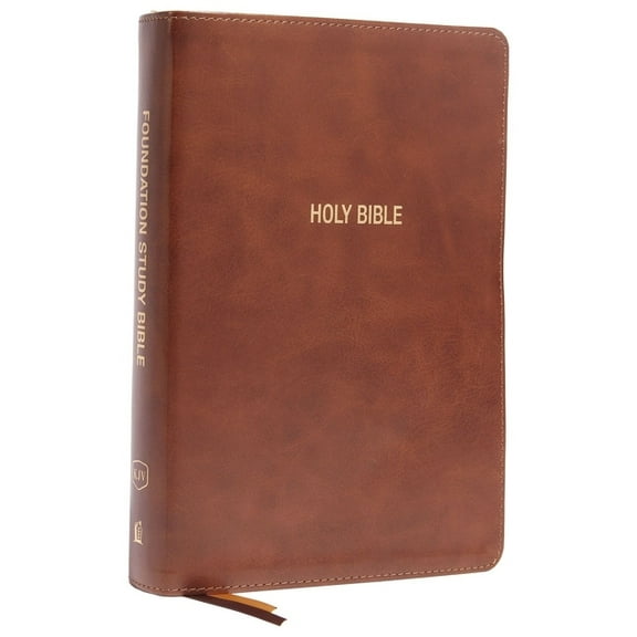 Kjv, Foundation Study Bible, Large Print, Leathersoft, Brown, Red Letter, Thumb Indexed, Comfort Print: Holy Bible, King, (Hardcover)