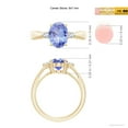 thumbnail image 4 of ANGARA Natural Tapered Shank 1.9 ct Tanzanite Ring with Diamond Accents in 14K Yellow Gold for Women (Size-9x7mm) | December Birthstone, Anniversary, Jewelry Gift for Women | Natural Tanzanite Ring, 4 of 9