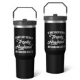 thumbnail image 2 of 1pc husband 30oz Tumbler with Straw & Handle - Insulated Stainless Steel Cup | Holiday Gift for Man Women (Christmas, Valentine's, Birthday), 2 of 7