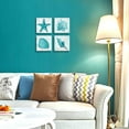 thumbnail image 6 of Bathroom Wall Decor Teal Watercolor Starfish and Seashell Conch Wall Art Sea Creatures Pictures Ocean Theme Canvas Prints for Bedroom Home Artwork Decor Paintings Framed Set 4 panels 12 x 12 inchs, 6 of 6