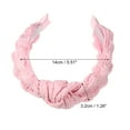 thumbnail image 2 of Unique Bargains 1Pc Cute Makeup Headband Puffy Spa Fabric Pink Headband for Washing Face, 2 of 7