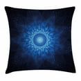 thumbnail image 1 of Dark Blue Throw Pillow Cushion Cover, Abstract Space Mandala Digital Fantasy Energy Futuristic Spiritual Art, Decorative Square Accent Pillow Case, 18 X 18 Inches, Dark Blue Sky Blue, by Ambesonne, 1 of 1