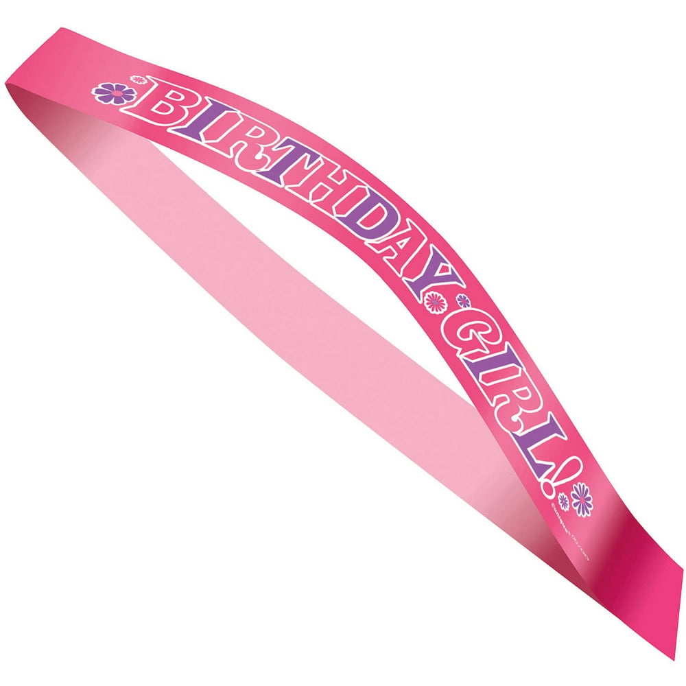 Unique Industries Birthday Girl Sash, Pink, 1ct
