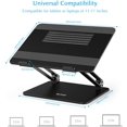 thumbnail image 3 of Support pour Ordinateur Portable, Plannu Rehausseur Réglable avec Crochets en Silicone et Protecteurs, Support en Aluminium pour Ordinateur Portable jusqu'à 17 Pouces, Support Compatible pour MacBook, Surface Ordinateur Portable, 3 of 4