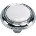 thumbnail image 3 of Laurey First Family Collection Pull Knob - Chrome Porcelain Knob - 1.25" Diameter, 3 of 3