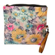 Patricia Nash Women's Tooled Leather Valerie Fold Over Wristlet Flowers Gift Box