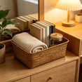 thumbnail image 6 of Woven Storage Basket Desktop Organizer Wicker Bin for Clutter and Home Decor, 6 of 6