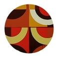 thumbnail image 2 of JEUXUS  Water Resistant Round Table Cover Retro Geometric Pattern Design Free Washable Decorative Fabric Table Cover Buffet Abstract Fits&nbsp;up&nbsp;Diameter&nbsp;Tables Polychrome, 2 of 7