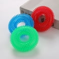 thumbnail image 4 of Pet Chew Toy Rubber Solid Color Squeaky Dog Teething Toy Dog Ring Toy for Puppy, 4 of 10