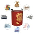 thumbnail image 4 of ZICANCN Laundry Basket Organizer, Brave Slogan Vintage Print Red Collapsible Hamper for Bathroom Bedroom Laundry Room, Small Size, 4 of 7