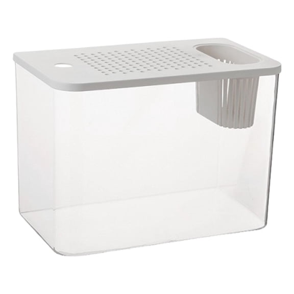 Transparent Reptile Terrarium Tank Clear Habitat Plastic Construction for Fish Gecko and Crayfish Desktop Display