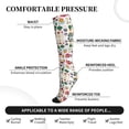 thumbnail image 2 of Rateoe Alpaca Flower Compression Socks for Women and Men 20-30mmHg-Circulation Support Socks Knee High Nurse Pregnant Running Medical and Travel Athletic, 2 of 7
