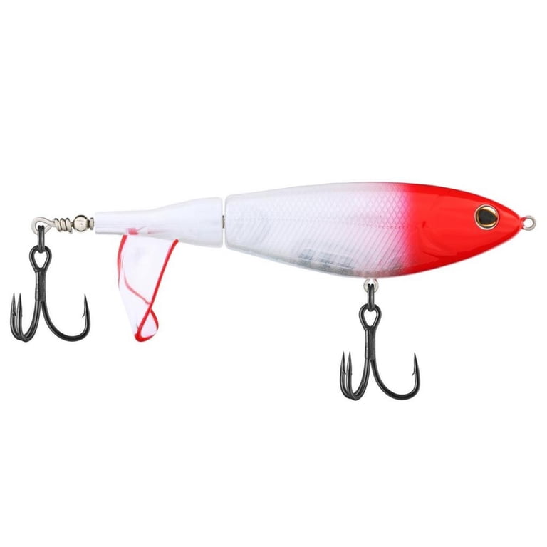 fish lures with red heads Halco Max 130 White Redhead The tail hook helps keep the bait in natural position even when it is at rest L & S Pike-Master Sinker