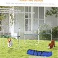 thumbnail image 3 of JERFIT Dog Agility Training Set with Adjustable Hurdles, Water Spray Tube, Whistle & Carry Bag for Outdoor Pet Obstacle Course, White, 3 of 9