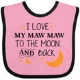 thumbnail image 3 of Inktastic I Love My Maw Maw to the Moon and Back Boys or Girls Baby Bib, 3 of 4