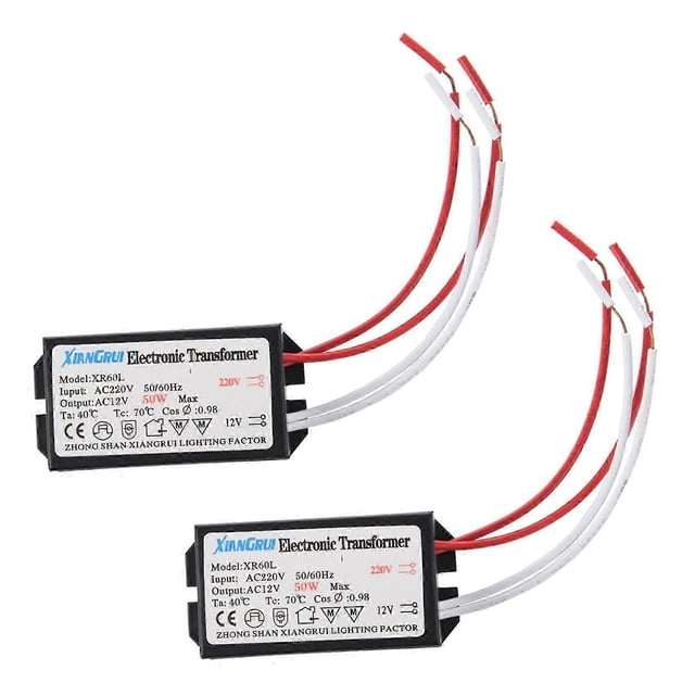 2X 200-250V to 12V Halogen Light Electronic Transformer 50W.