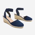 thumbnail image 3 of DREAM PAIRS Amanda-1 Sandalias de Cuña para Mujer en Azul Marino Talla 5.5 US, 3 of 6