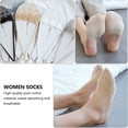 thumbnail image 7 of Ksopiavobs 4 Pairs No Show Liner Socks Invisible Boat Shoe Socks Heelless Sock Breathable Hidden Liner for Summer Women Slip On Sneakers (Black, Gray,Skin color,White), 7 of 7