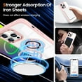 thumbnail image 4 of Dteck Clear Magnetic Case for iPhone 11 Pro,Shockproof TPU 360°Rotatable Ring Stand Case Compatible with MagSafe Transparent PC Back Cover for iPhone 11 Pro,Pink, 4 of 8