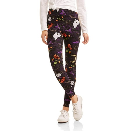 Faded Glory Women's Printed Halloween Leggings - Walmart.com