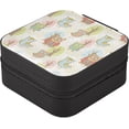 thumbnail image 3 of Coolnut Cute Owls Jewelry Box for Women Girls PU Leather Jewelry Organizer Portable Travel Jewelry Case for Small Ring Earring Necklace Women Gifts, 3 of 7