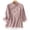 Pink, variant on Women's Chinese Style Mandarin Collar Blouse Floral Embroidery Frog Buttons 3/4 Sleeve Contrast Trim Casual Top